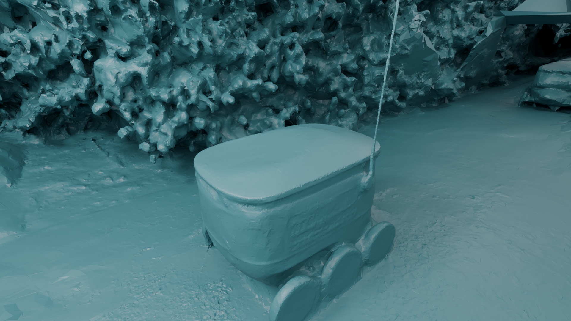 Scene 01 — Gaussian Wrapping mesh render