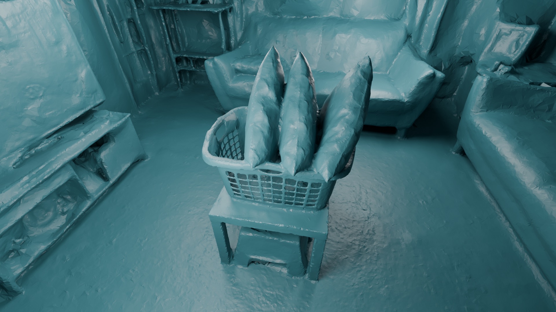 Scene 03 — Gaussian Wrapping mesh render